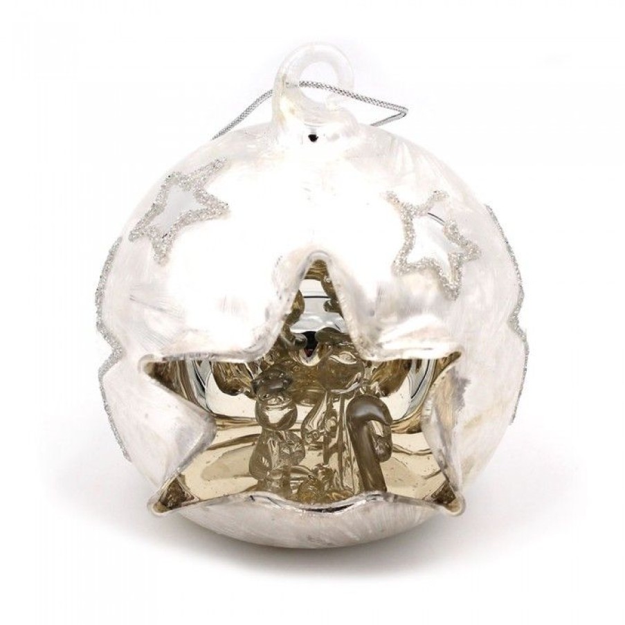 Nativite En Verre Dans Boule Verre Argent | CATHEDRALE de reims Wholesale