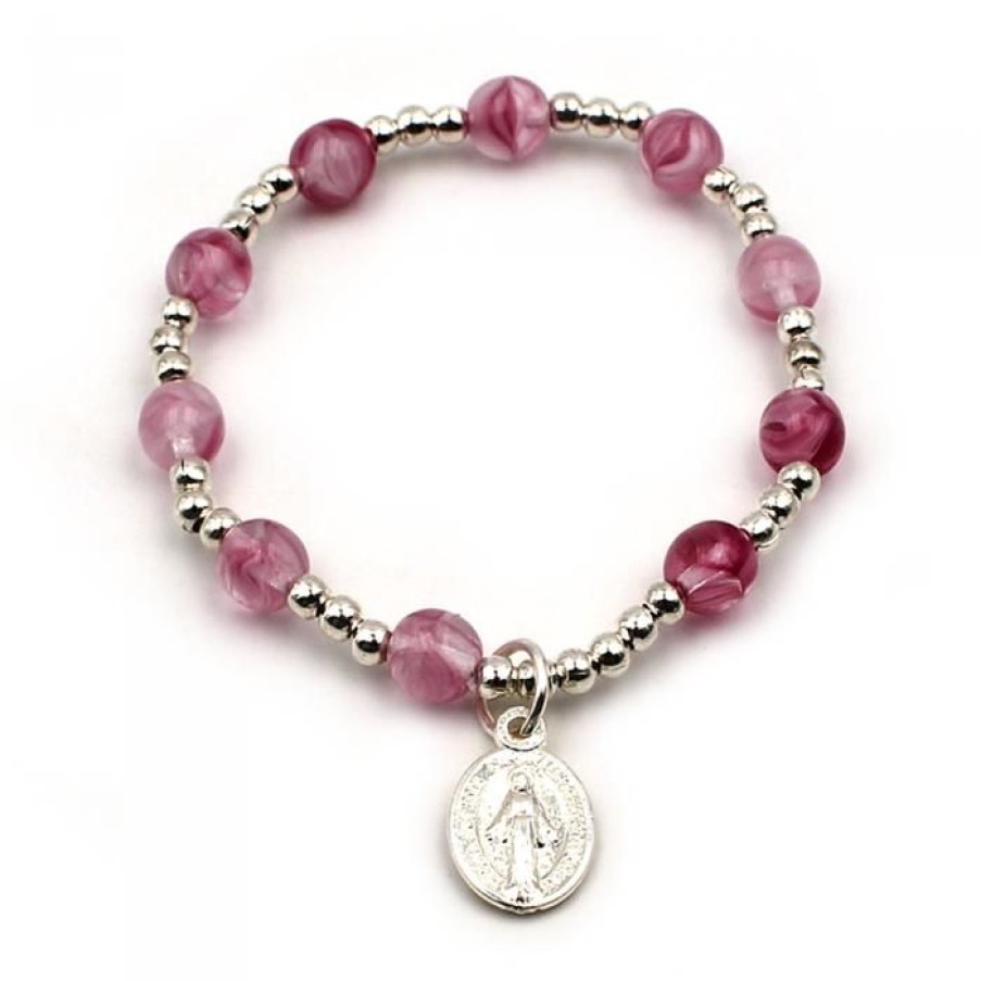 Bracelet Dizainier Enfant Perles Roses | CATHEDRALE de reims Hot