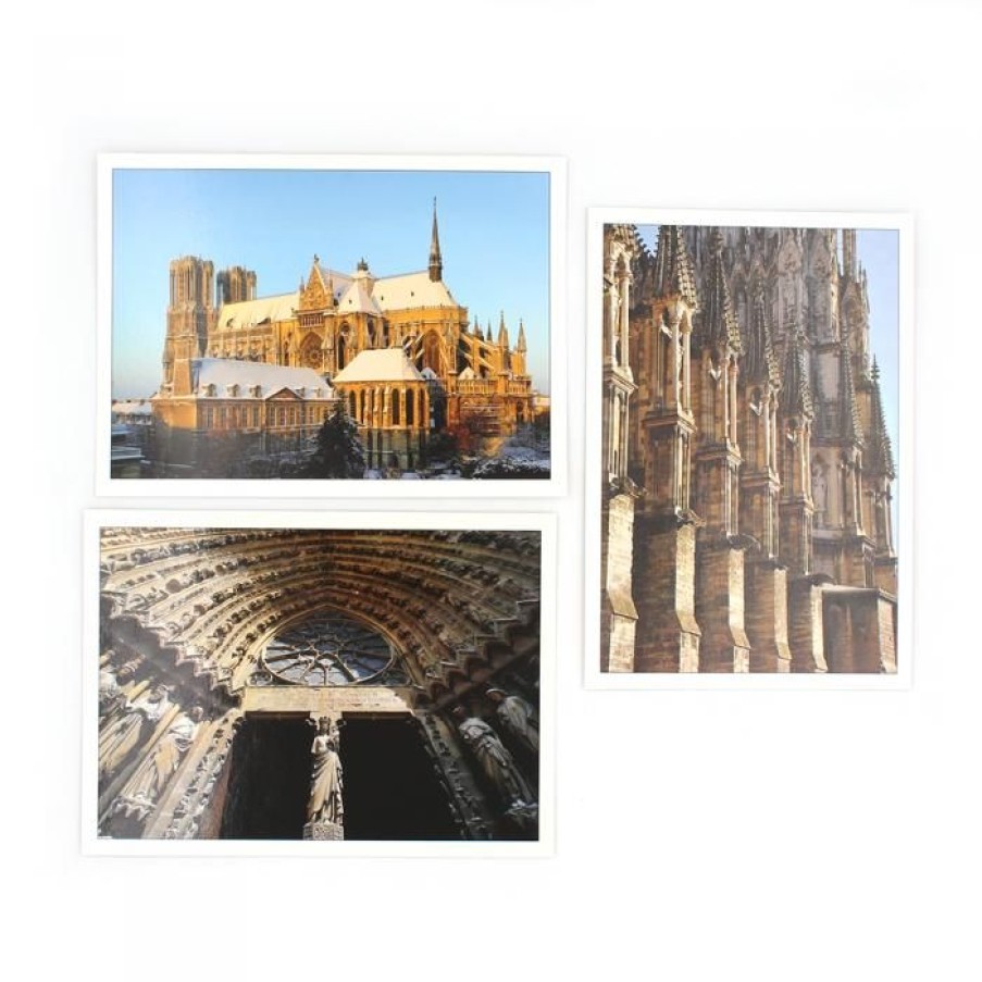 Lot De 10 Cartes Postales Sur L'Architecture | CATHEDRALE de reims Hot