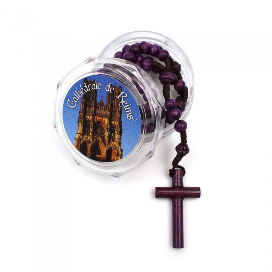 Chapelet Bois Teinte Violet | CATHEDRALE de reims Hot