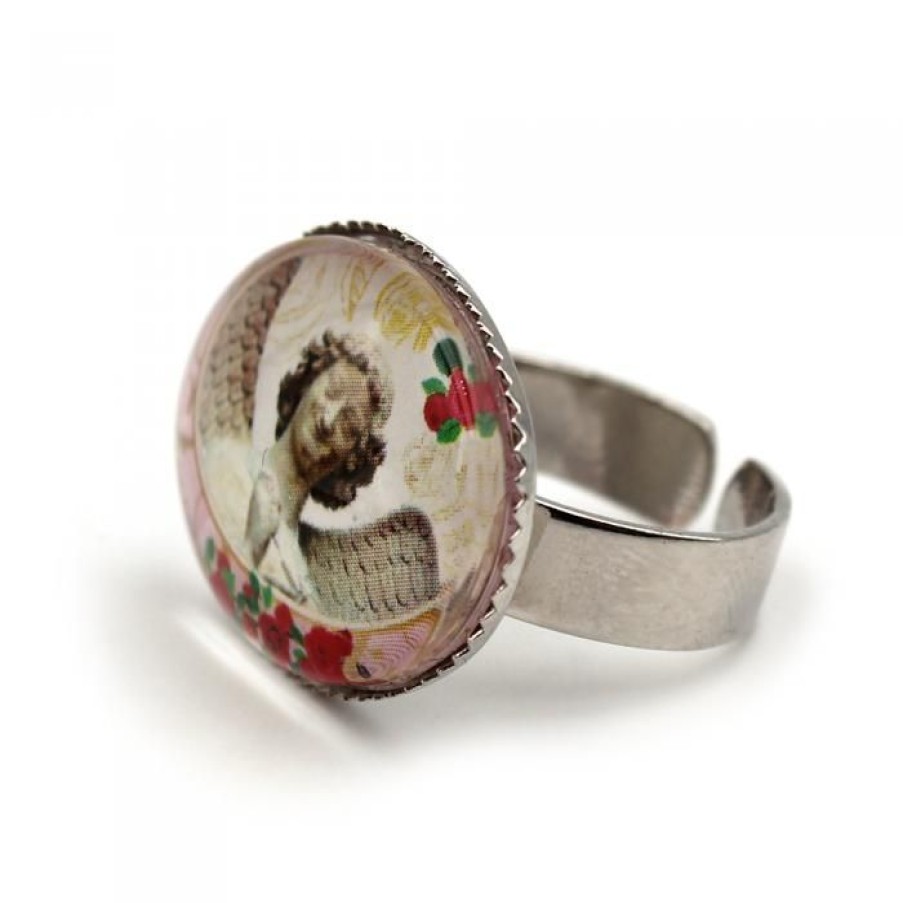 Bague Ange Au Sourire Et Roses Rouges | CATHEDRALE de reims Wholesale