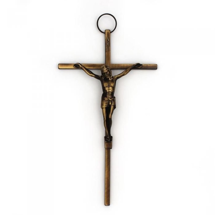 Crucifix En Metal Facon Bronze | CATHEDRALE de reims New