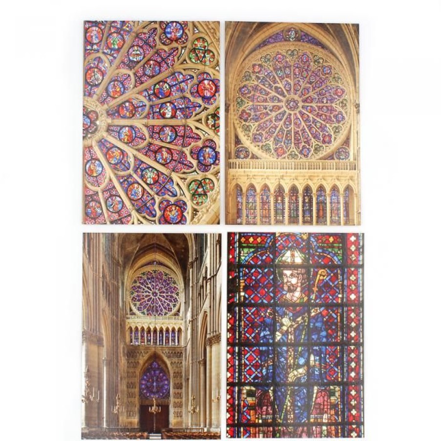 Lot De 10 Cartes Postales Sur Les Vitraux | CATHEDRALE de reims Hot