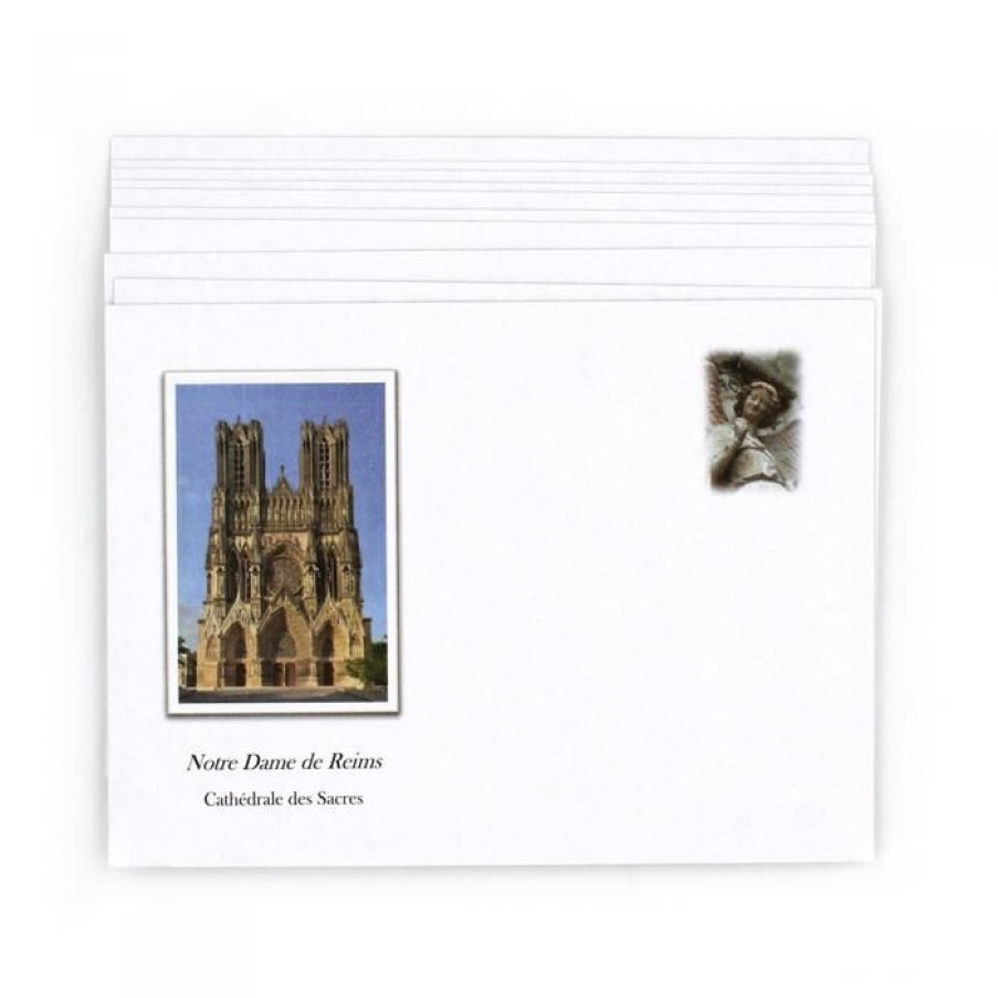 Lot De 10 Enveloppes Non Timbrees | CATHEDRALE de reims Hot