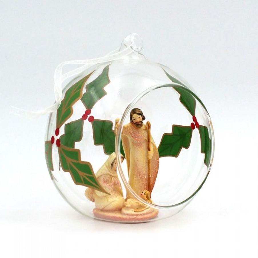 Nativite Couleur Dans Boule Verre Decors Houx | CATHEDRALE de reims Hot